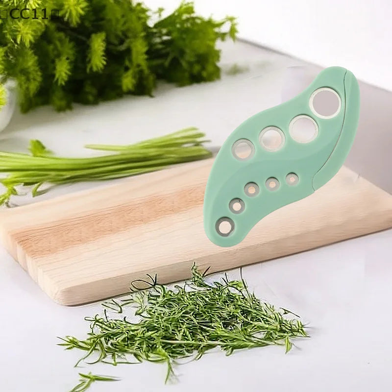 CC11Herb Stripper Tool 9 Holes Herb Cutter Kitchen Herbs Leaf Qme