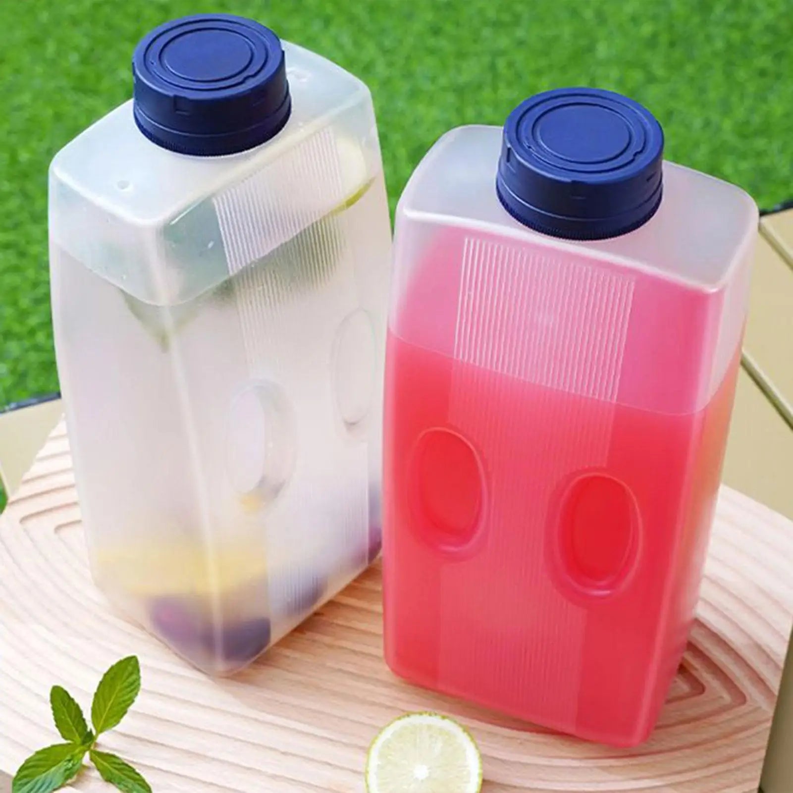 Juice Container Juice Container Cold Drinks Bottle 2L Hot Weather Fridge Beverage Kettle with Scale and Lid for Soda Water Qme
