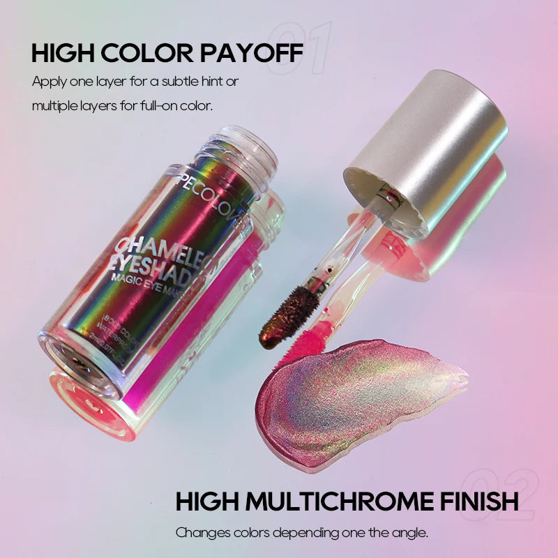 Multi-chrome Shifting Pigments Chameleon Liquid Eyeshadow Long Qme