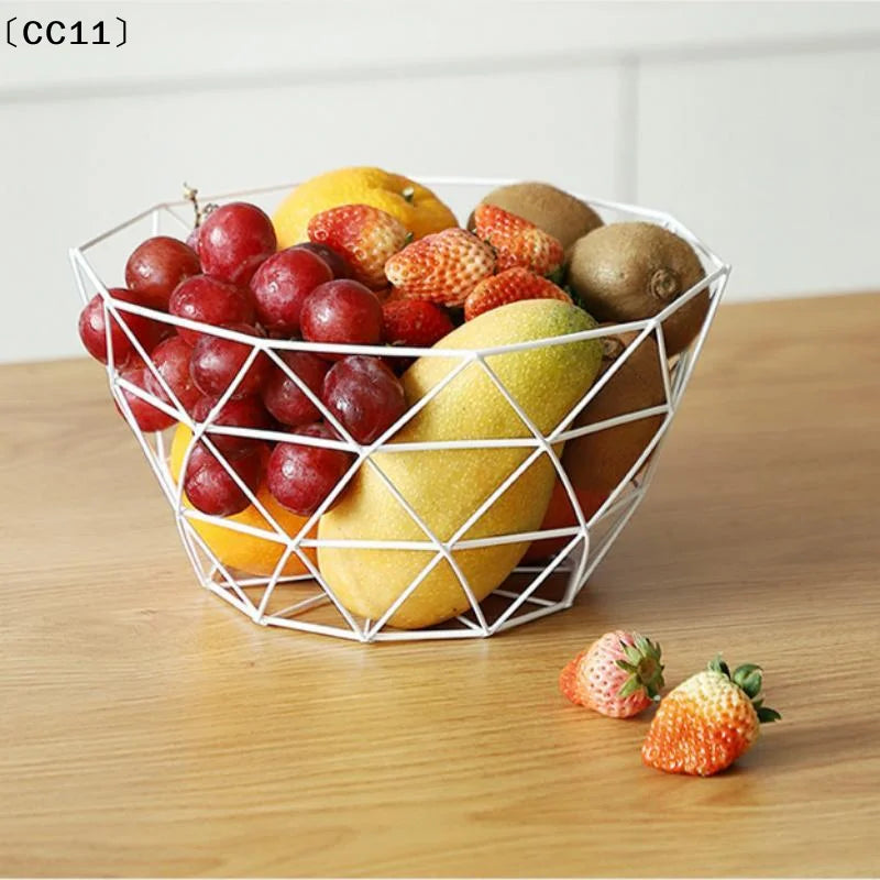 Iron Fruit Basket Simple Basin Multi-size Snack Bread Vegetable Qme
