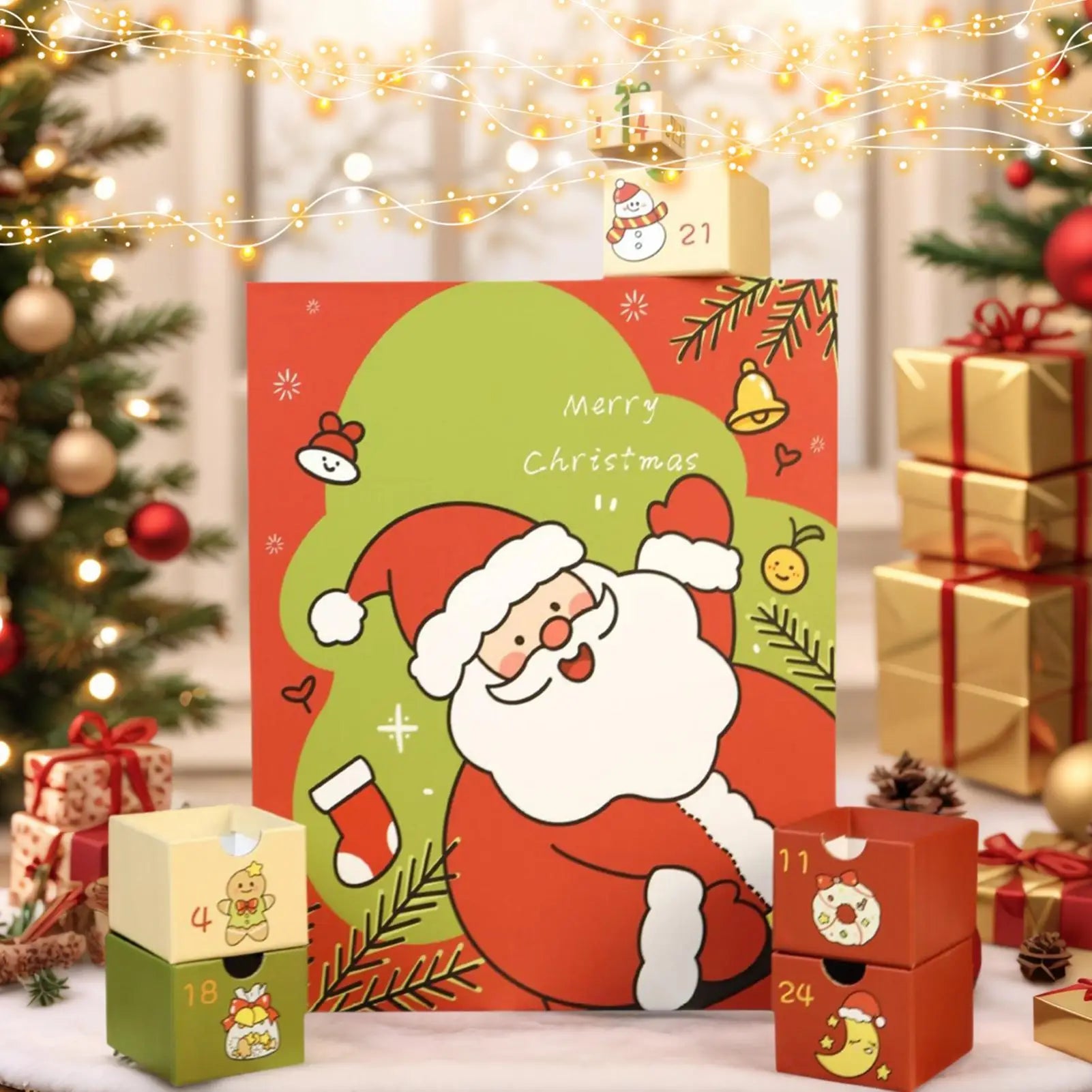 Calendar Advent Boxes Empty 24-Day 2025 Fillable Christmas Box Qme