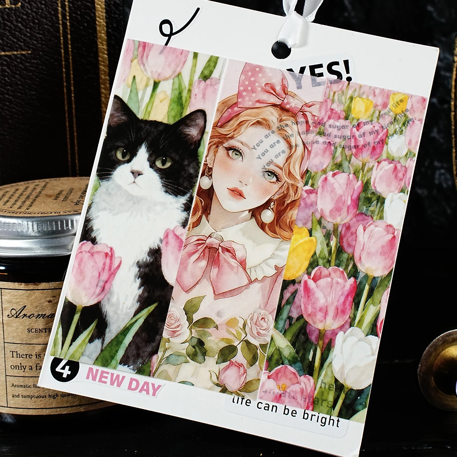 25Sheets/Bag Urban Landscape Figure Theme PET Stickers for DIY Craft Scrapbook Laptop Guitar Phone Case Water Bottle Decoration Qme