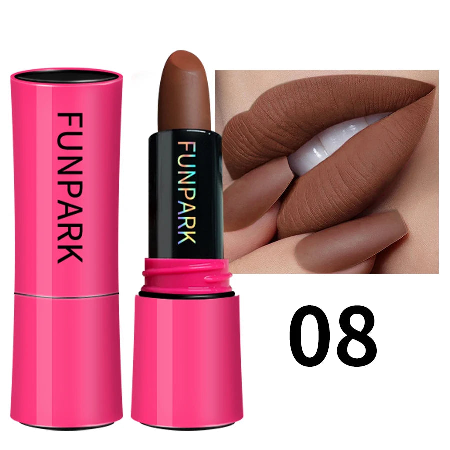 25 Colors Lipstick Non Stick Cup Matte Lip Gloss Waterproof Long Sexy Qme 08