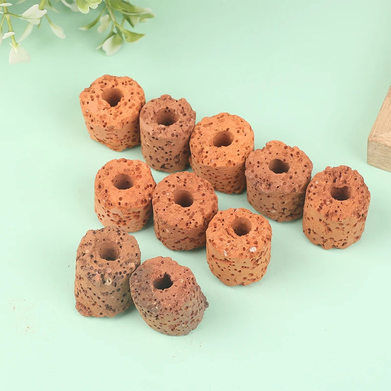 10Pcs Plant Ring Aquarium Fixed Watertank Filter Weightsholder Plants Fixing Tool Aquatic Media Pottery Gravityceramic Rings Qme