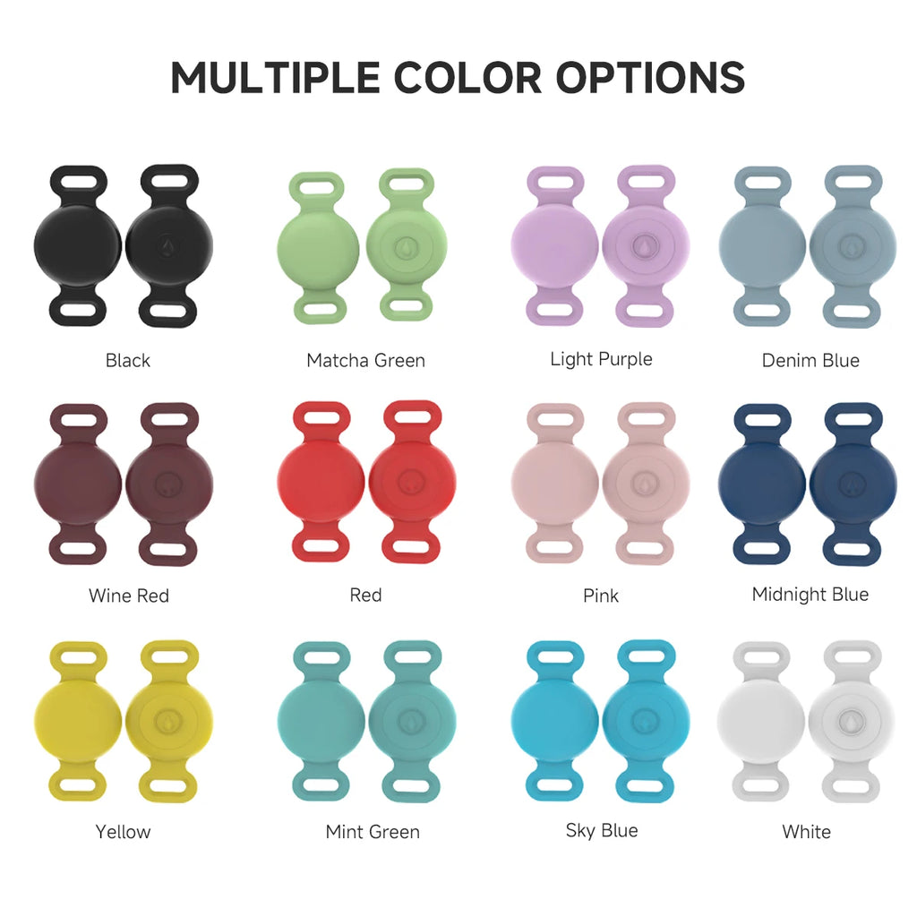 Cover For Apple Airtag Case Dog Cat Collar GPS Finder Colorful Protective Soft Silicone Case For Apple Air Tag Tracker Holder Qme