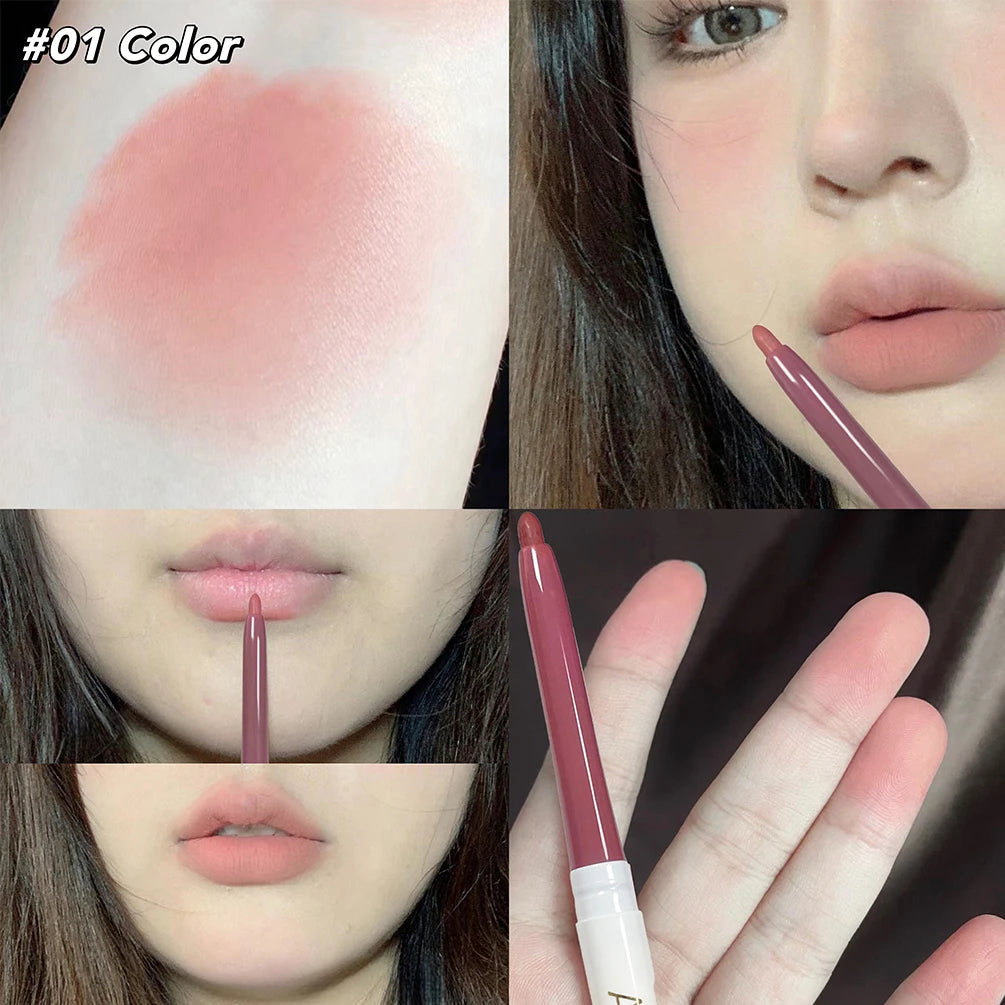 Matte Lipliner Pencil Stick Long-Lasting Lip Liner Makeup Nude Lipstick Pen Charming Lip Liner Contouring Cosmetics For Women Qme