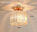 Modern LED Round Ceiling Lamps Luxury Living Room Bedroom Rectangle Ceiling Lights Luster Home Decor Crystal Ceiling Chandelier Qme Square Golden