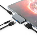 USB C HUB for Microsoft Surface Go/Go2/Go3 USB 3.0 to RJ45 3.5mm Audio Adapter Dock Multi USB Hub Ethernet USB3.0 Splitter Qme 4