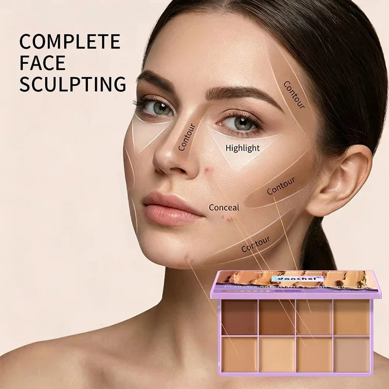 Cream Concealer Palette Full Coverage for Tattoos Scars Dark Spots Cream Concealer Long-Wear Natural Flawless Soft Matte Makeup Qme