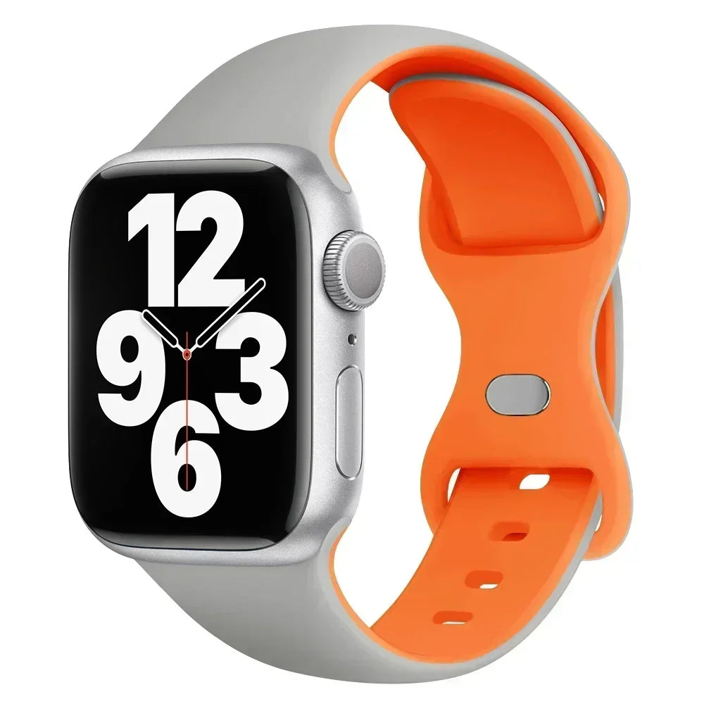 Silicone Band Apple Watch 10 9 8 7 6 5 4 3 SE Strap IWatch Ultra 2