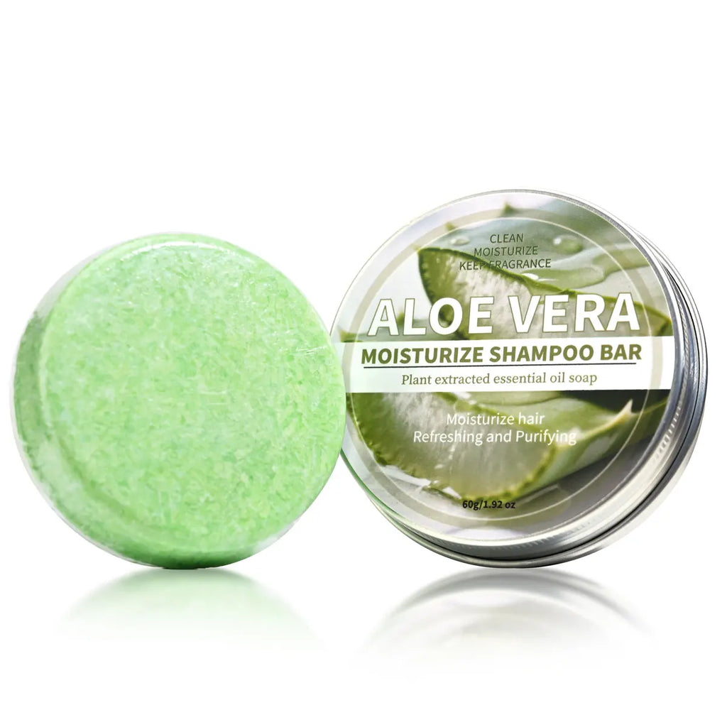 Aloe Vera Moisturizing Shampoo Bar Plant Extract Essence Deep Qme