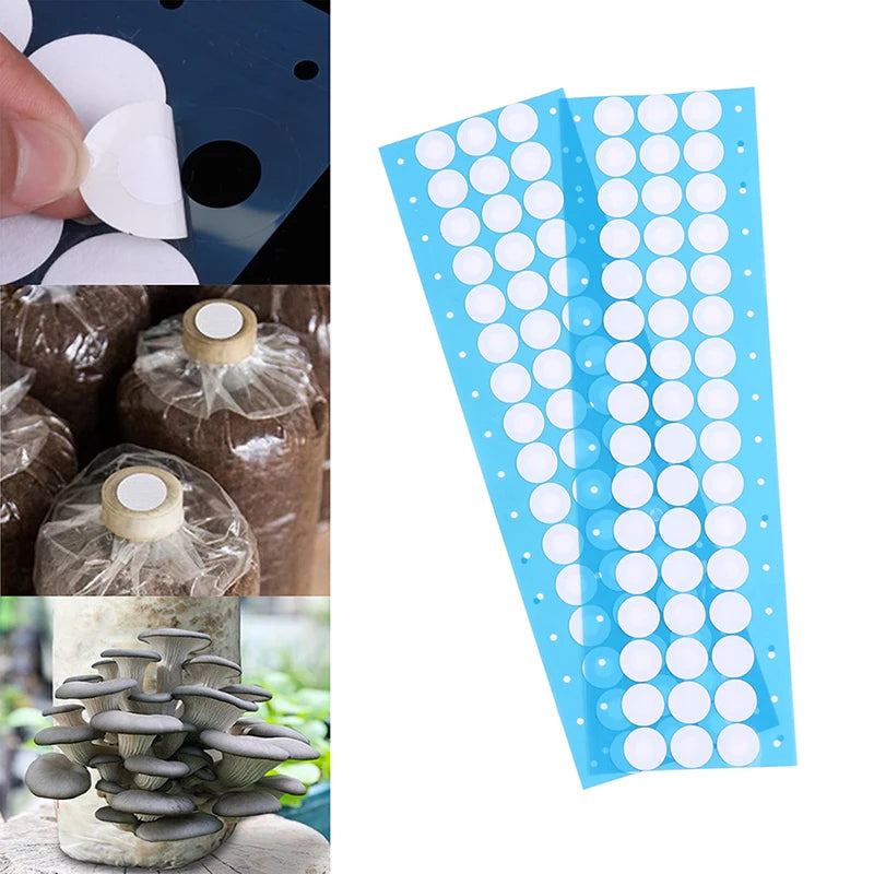 48Pcs/sheet Synthetic Filter Paper Sticker For Under Wide Mouth Jar Lid Mushroom Cultivation Supplies Qme 1pcs