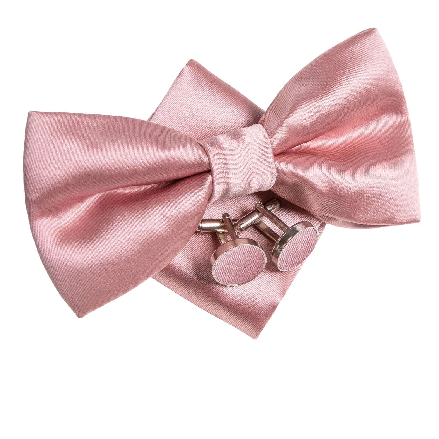 Hi-tie Dusty Pink Silk Mens Solid Sage Green Pre-tied Bow Tie Hanky Qme