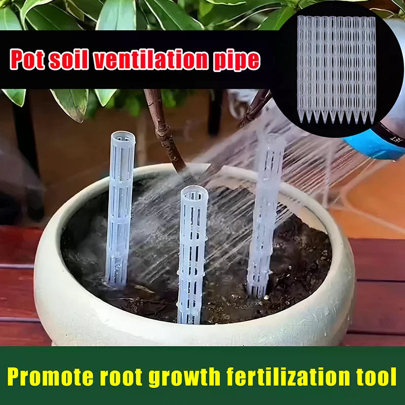 3/5/10Pcs Soil Air Circulation Tubes For Plants Durable Plastic Plant Root Ventilation Tubes Transparent Drainage Pipes Qme