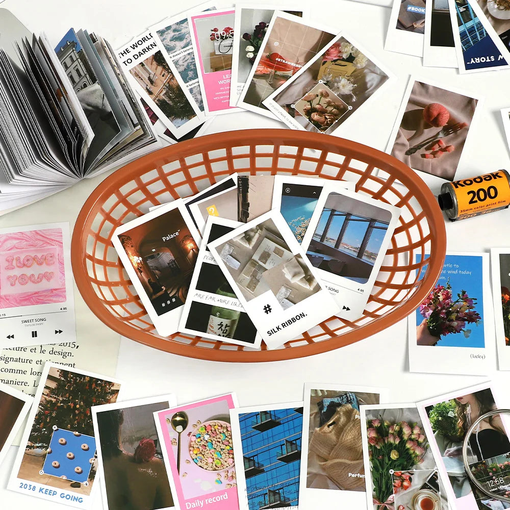 100pcs large size Ins Landscape Stickers Aesthetics Photographic pictures Deco scrapbooking Korea Stationery Supplies Sticker Qme