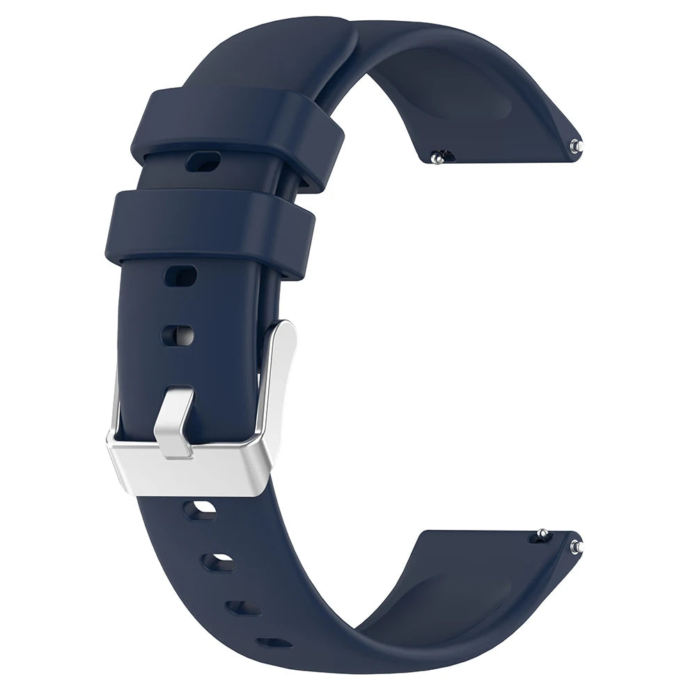 20mm Silicone Strap for Huami Amazfit GTS 4/2 Mini GTS 3 2e Smart Watch Band for Amazfit Bip 3 Pro/Bip 3/ Bip U/Bip Lite Qme Blue