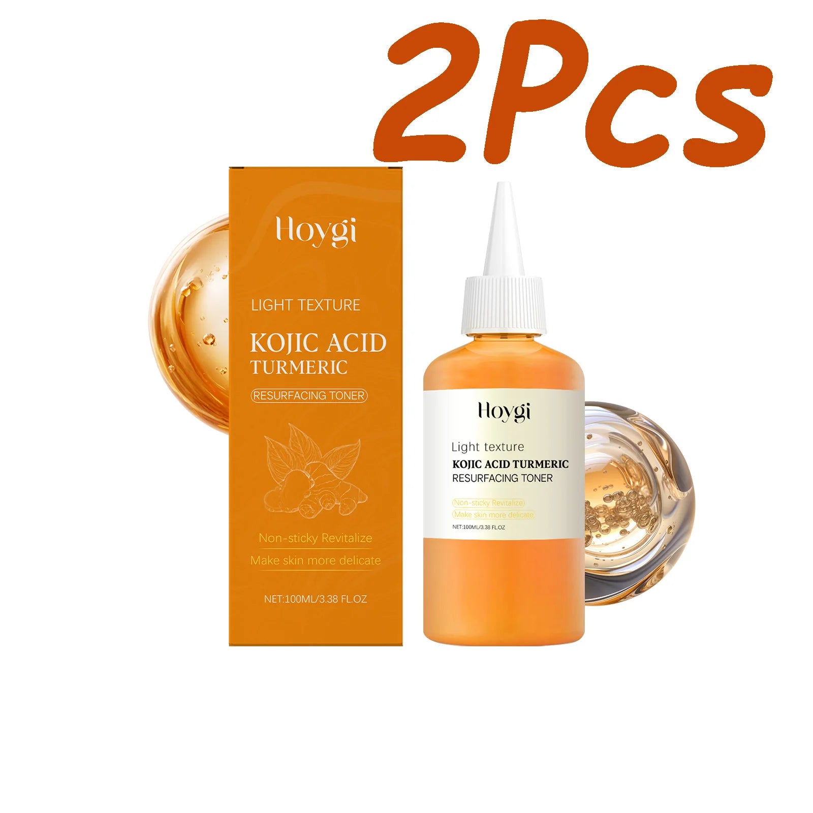 Brightening Kojic Acid Turmeric Toner Soothing Hydrating Pore Minimizing Oil Control Reduce Dullness Refreshing Facial Skin Care Qme 2 x 100ml Boxed