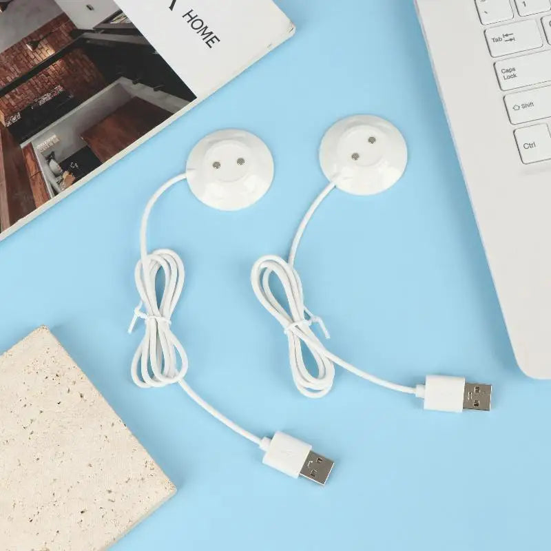 Rose Massager USB Charging Dock Magnetic Stand Adapter Qme 2Pcs White