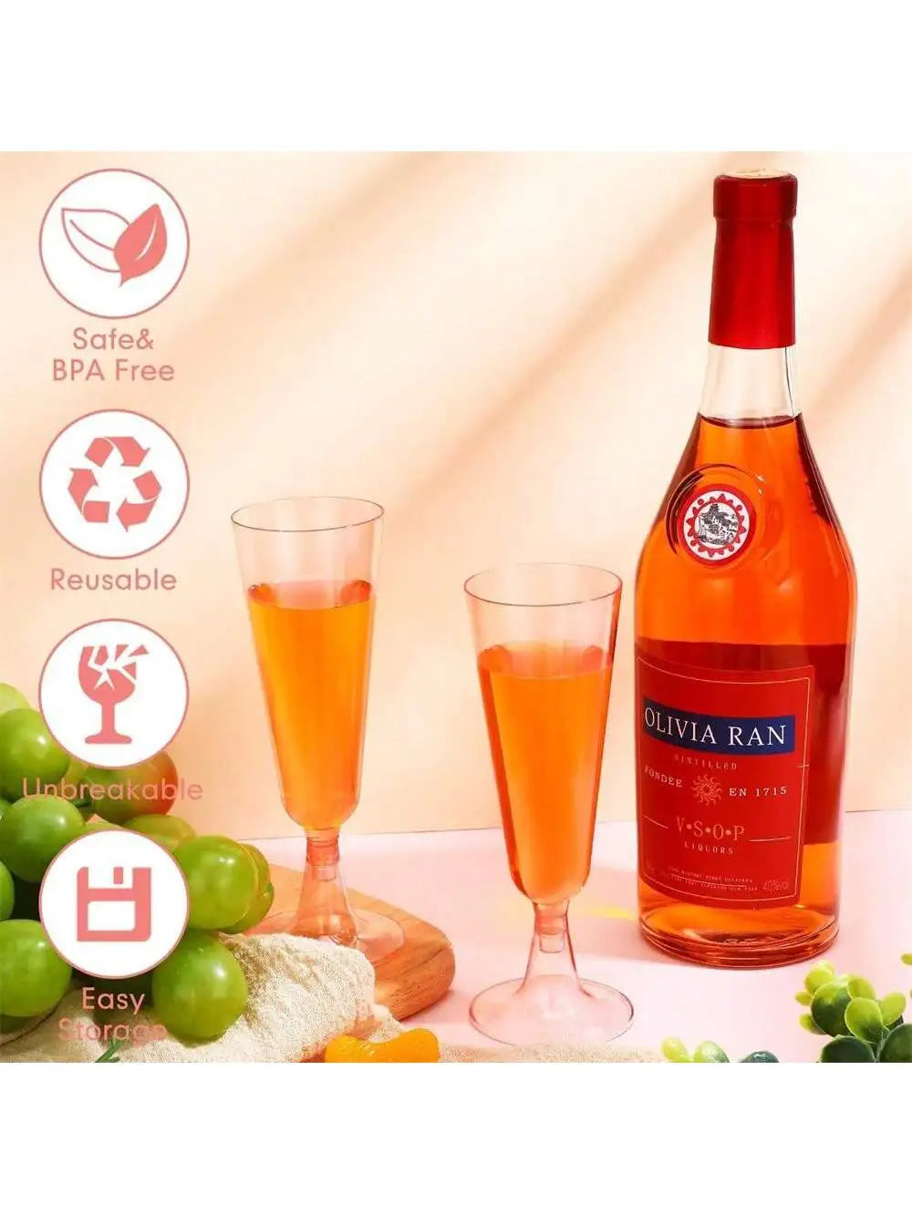Clear Champagne Flute Suitable Parties Weddings Mimosa Bars Toaster Qme