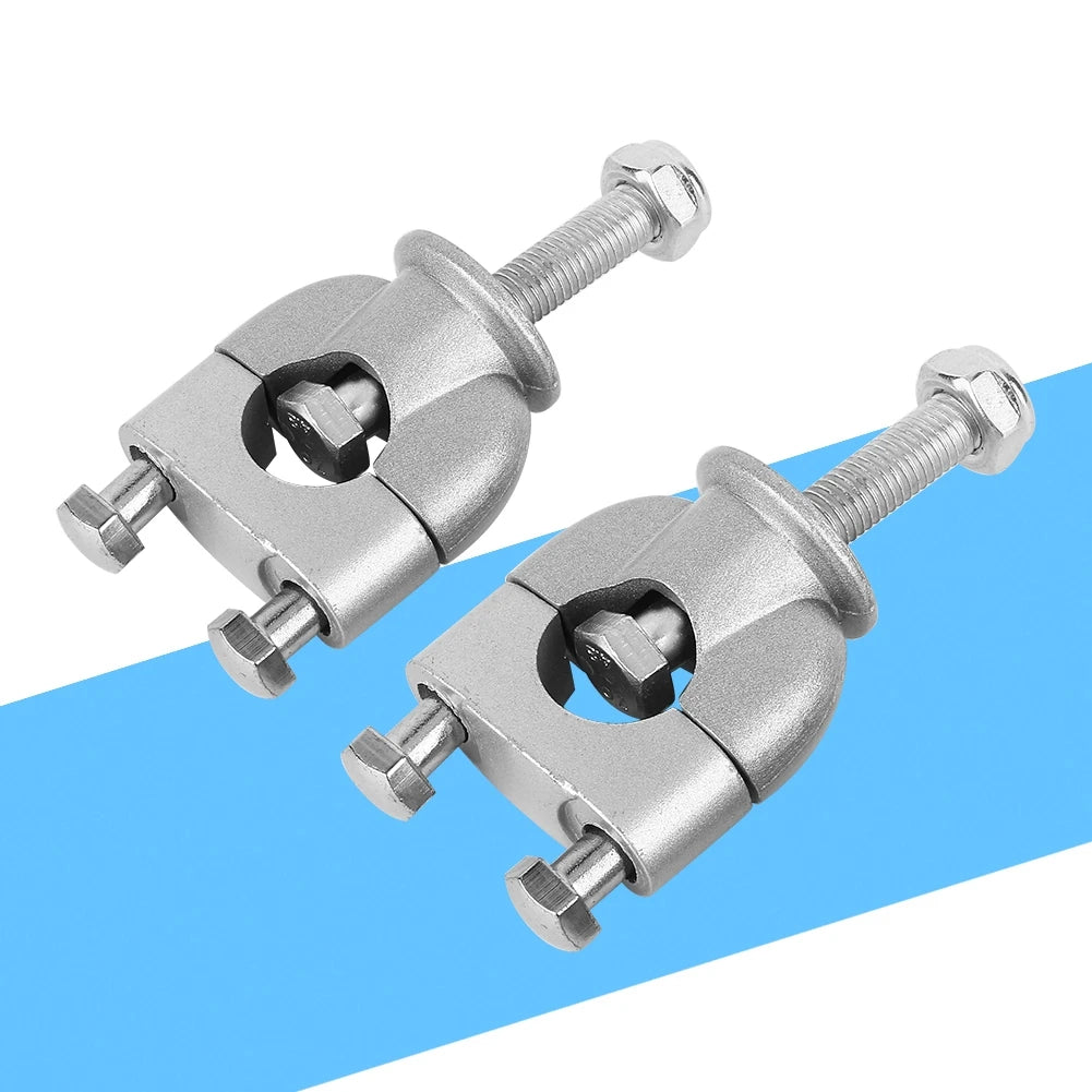1 Pair 7/8' 22mm Silver Handle Bar Mount Mounting Riser Clamp For ATV Motorcycle Handle Bar Motorcycle Riser ATV Qme