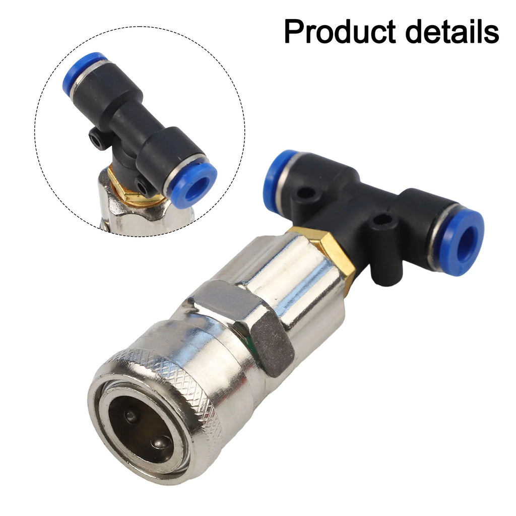 1 PC Three-way Straight Through Joint Pneumatic Tank Connector Pneumatic Fitting For Trucks And Trailers Pneumatic Qme
