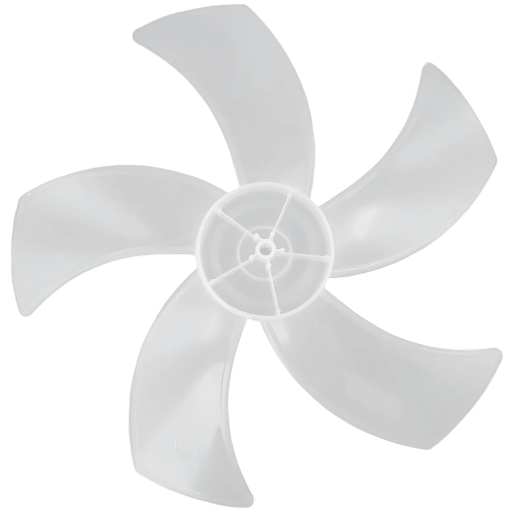 16 Inch Household Plastic Fan Blade 5 Leaves Stand/Table Fanner Replacement Accessories With Nut Cover For Pedestal Fan Qme White