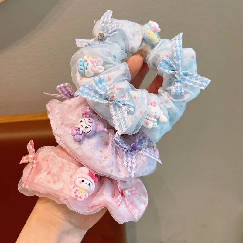 Hello Kitty Kuromi Hair Accessories, Melody School Hair Ties—Excellent Elasticity, Gentle on Hair Qme