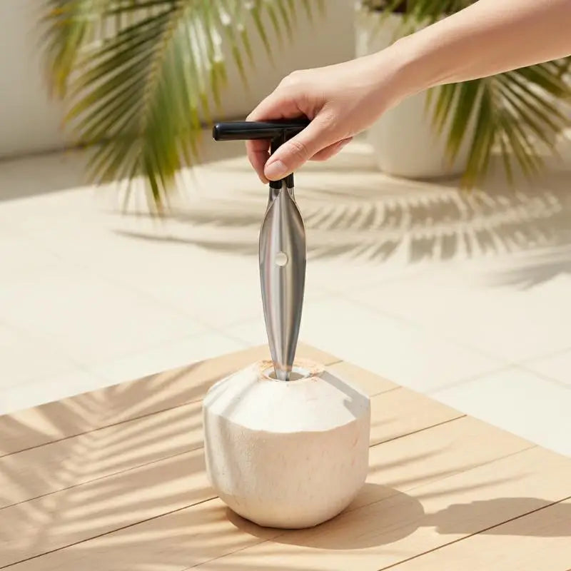 Stainless Steel Coconut Opener Tool T Shaped Puncher Coconuts Easy Qme Default Title