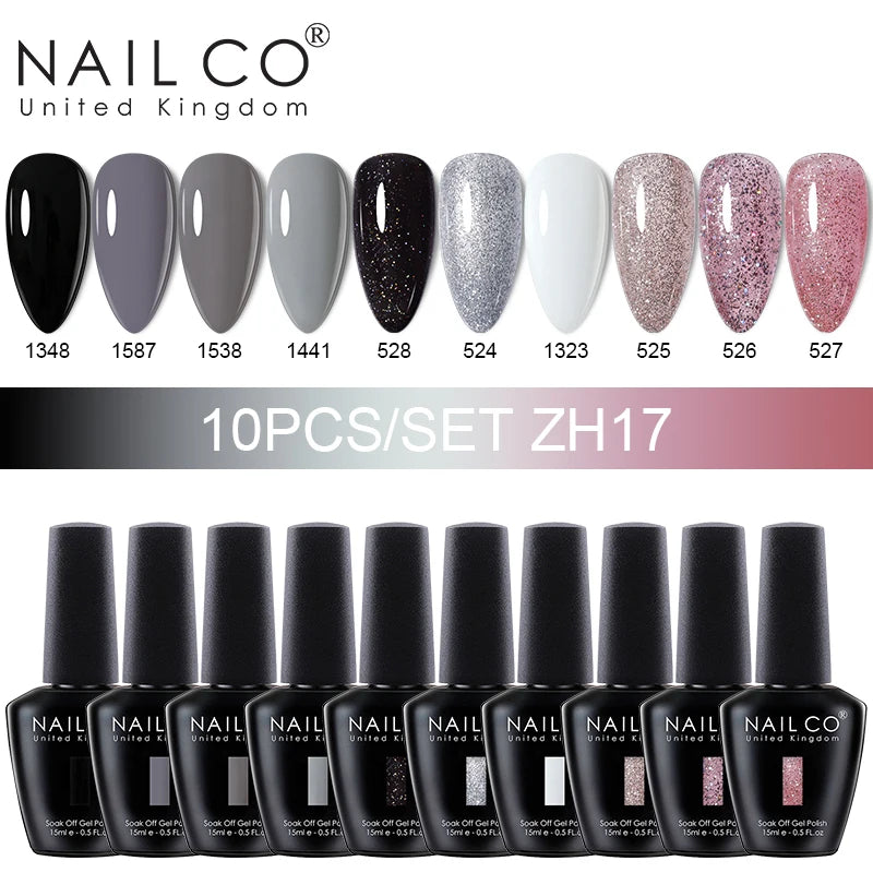 NAILCO Jelly Macarone Gel Polish Nail Art All Manicure Semi-permanent Qme NC-10H-ZH17