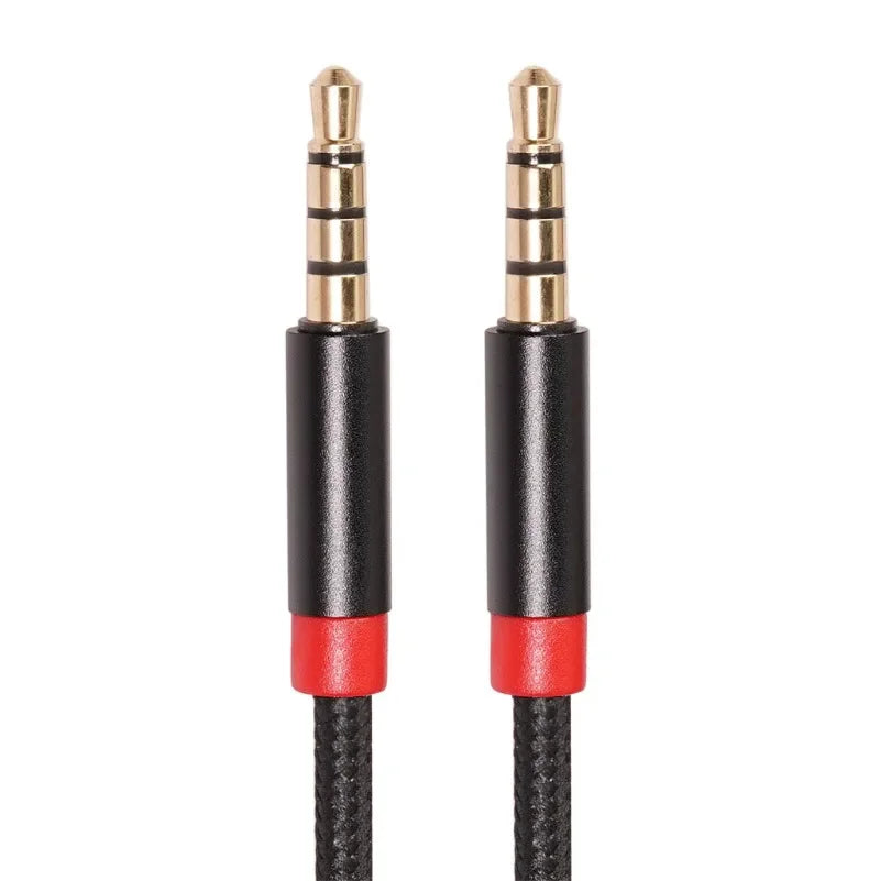 3.5mm Audio Cable Nylon Braided Male To Male Audio Extension Cable for Headphones Car Speaker Gold Plated Plug Auxiliary Cord Qme