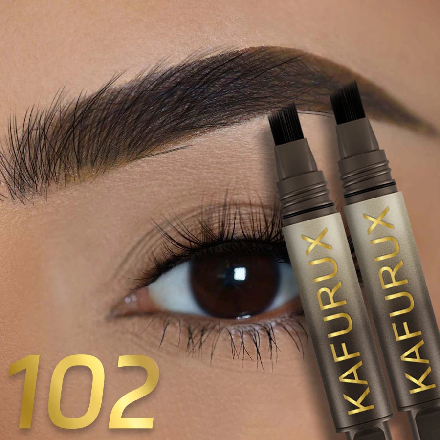 3D Dye Eyebrow Pencil Hairling Anti-smudge Waterproof Long Lasting Qme 102-2pcs