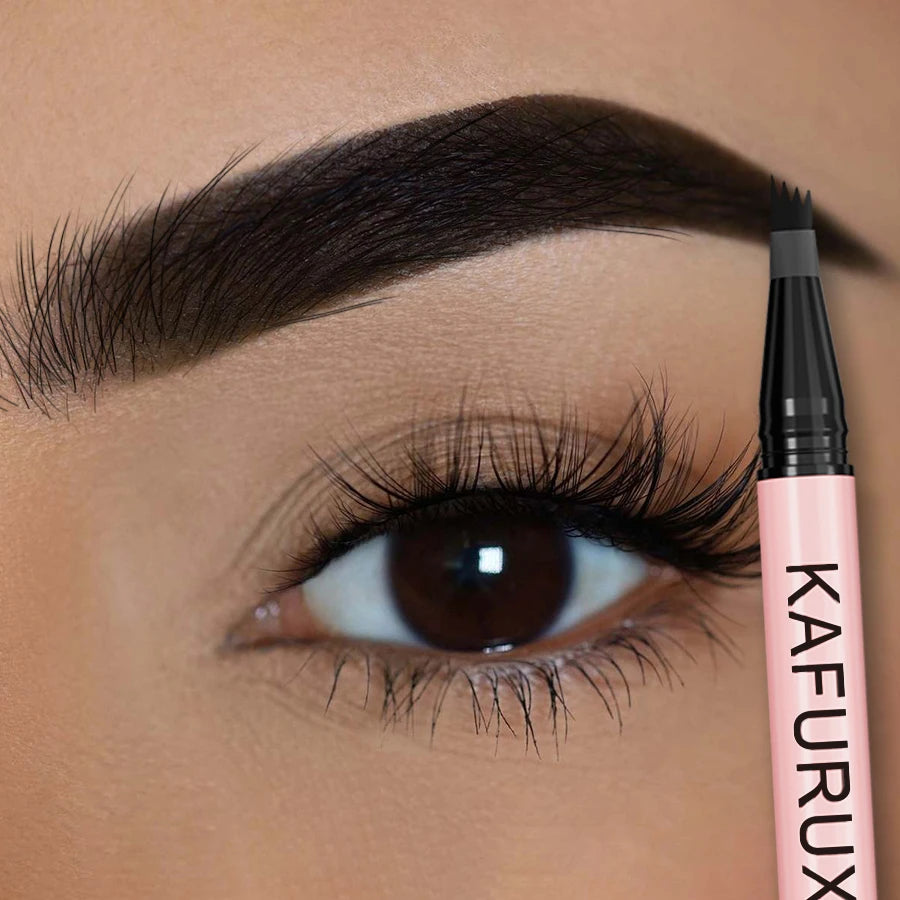 4 Point Eyebrow Pencil Pen Makeup Waterproof Liquid Long Lasting Qme