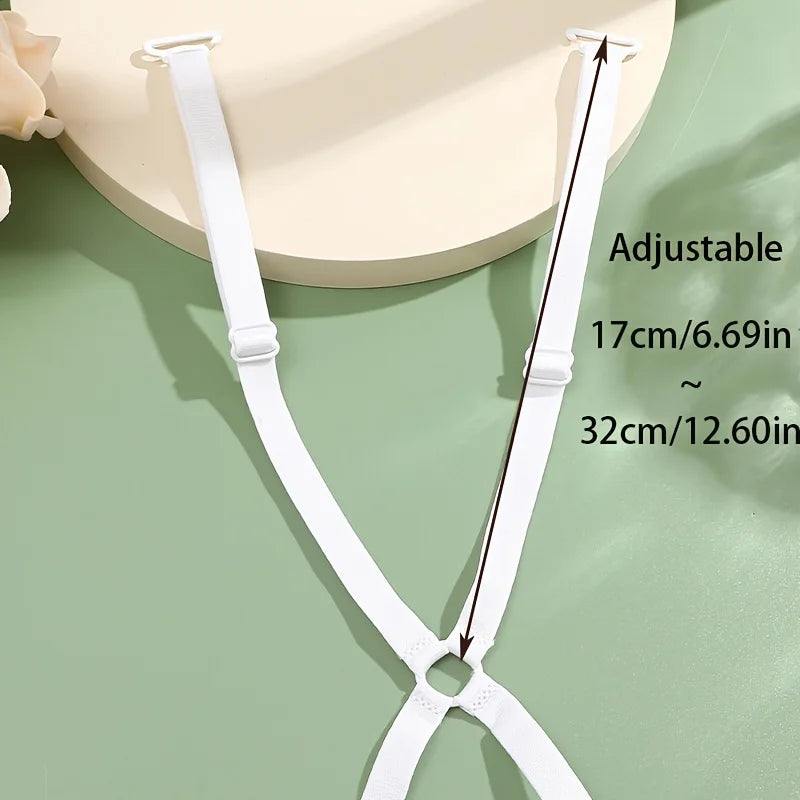 X Shape Cross Back Bra Straps Adjustable Elastic Replacement Bra Shoulder Strap Invisible Detachable Bra Accessory Qme