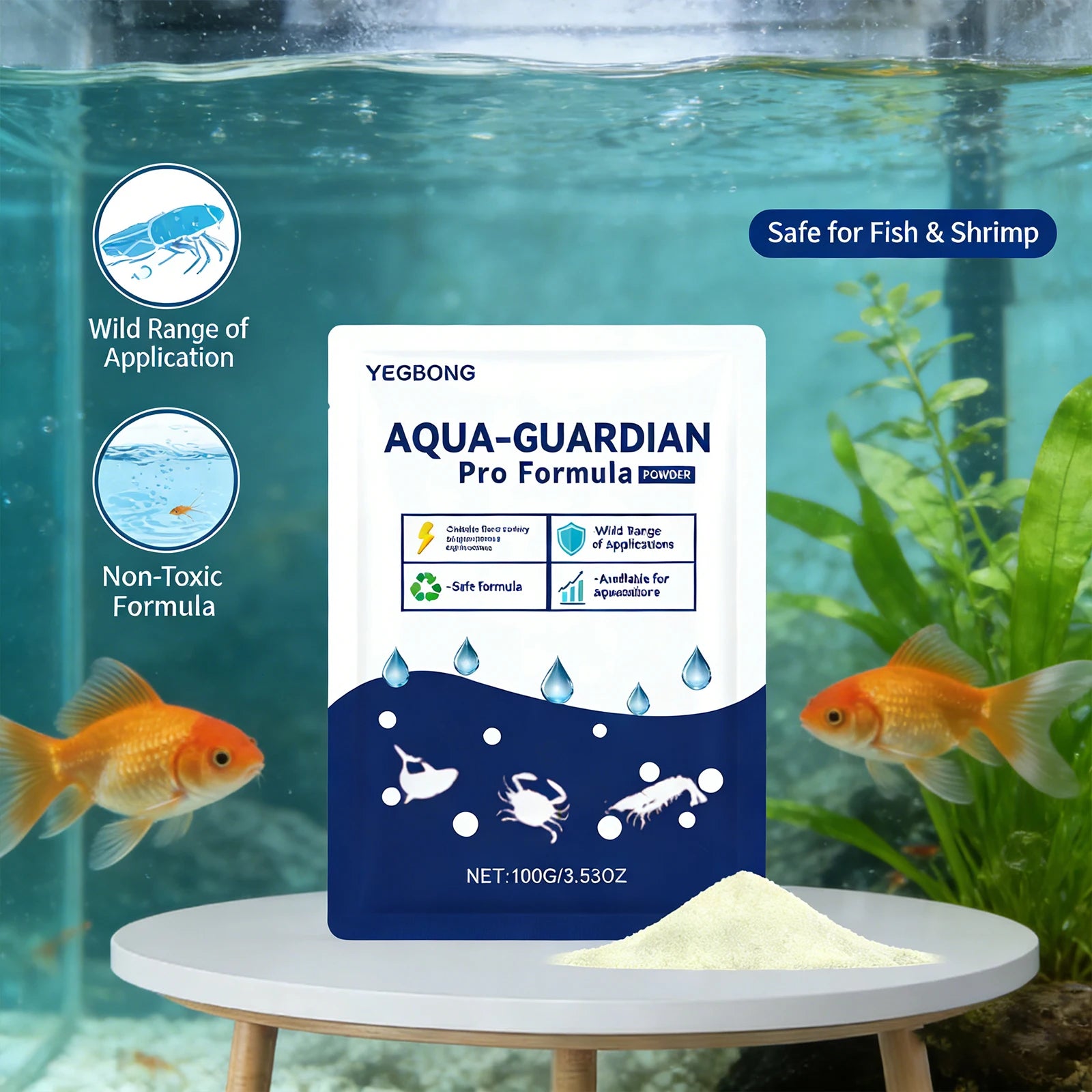 Fish Tank Water Purification Powder Quickly Purify Water Quality Restoring Clarity Widely Applicable Water Clarification Powder Qme