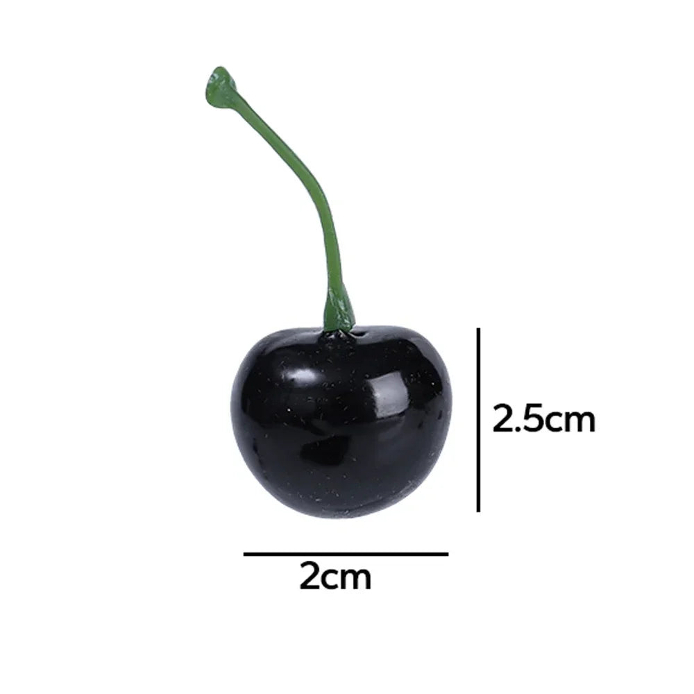50/10Pcs Artificial Fruit Model Fake Cherry Simulation Cherry Ornament Craft Food Photography Props Party Decor Home Decoration Qme