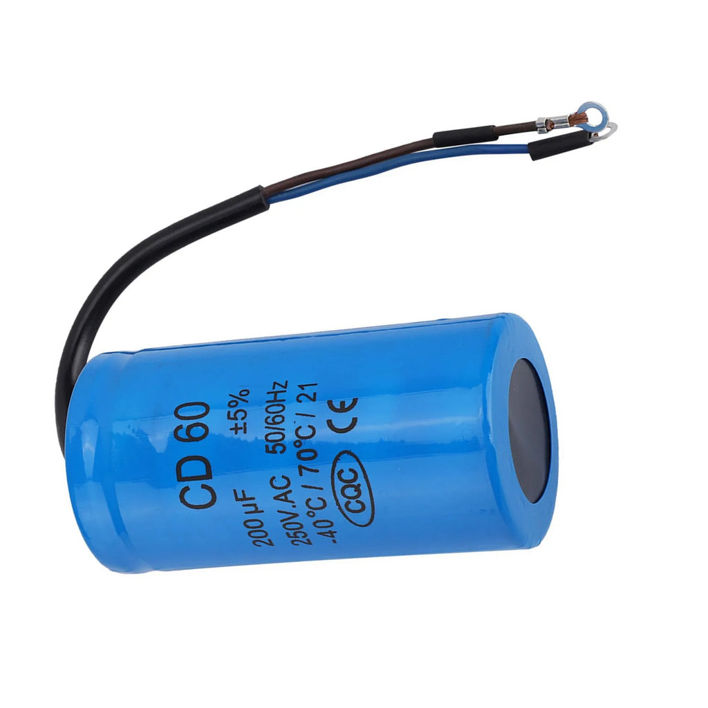 CD60 Capacitor Run Capacitor CD60 Run Capacitor CD60 Run Capacitor with Wire 250V AC 200uF 50/60Hz for Motor Air Compressor Qme