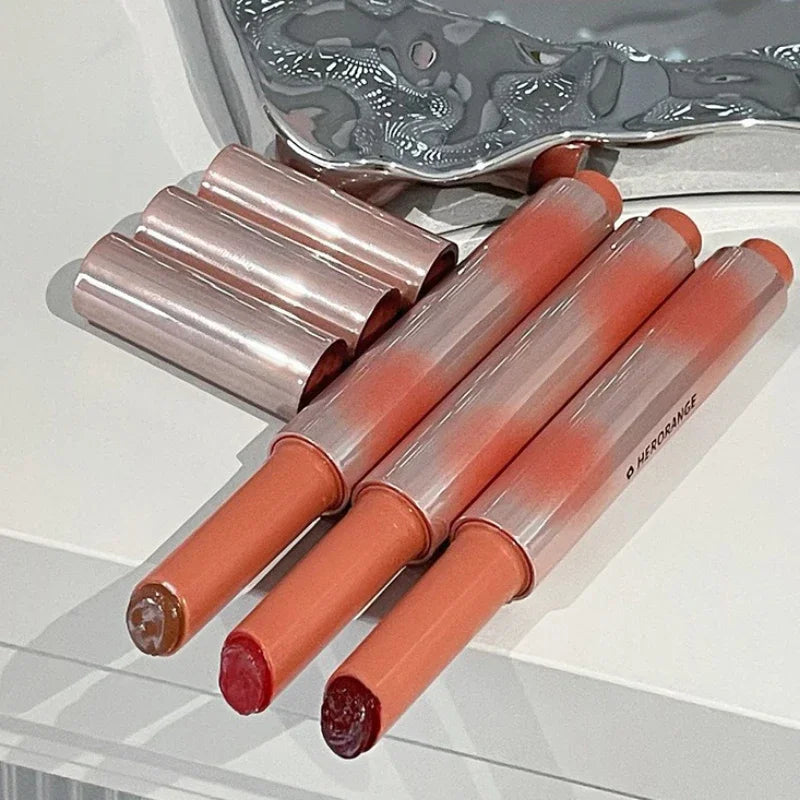 Strawberry Jelly Lipsticks Moisturizing Water Gloss Lip Stick Tint Mirror Clear Lip Gloss Non-Sticky Lips Makeup Korean Cosmetic Qme