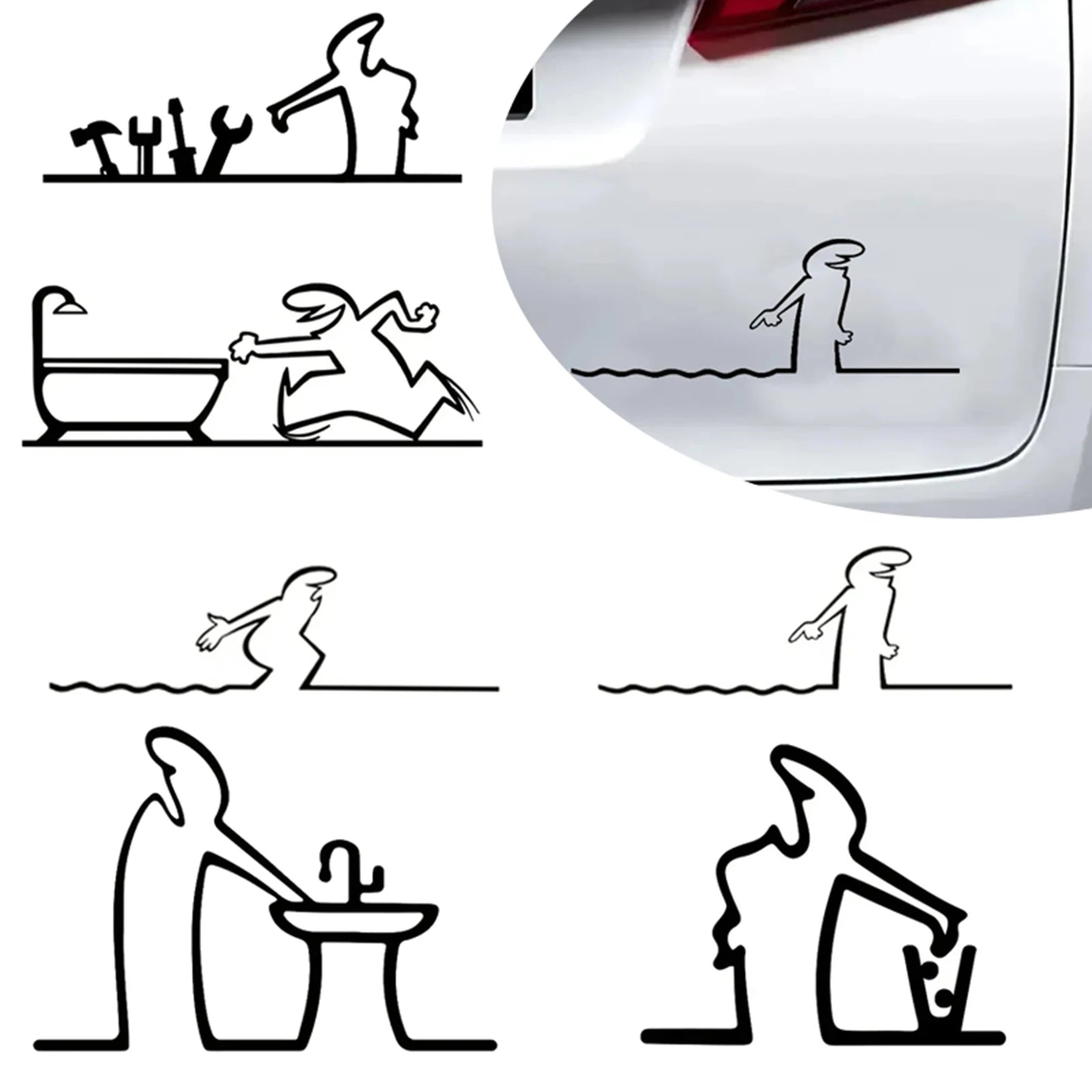Wall Sticker Minimalist Self-adhesive Waterproof Decal Walls Doors Qme
