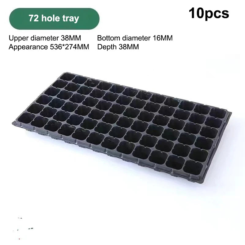 Plastic Gardening Germination Trays Black Seedling Container Garden Qme 4