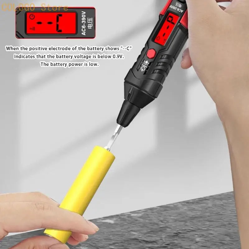 Testerer Pen AC6V-390V Detectors Meter Voltmeter Buzzers Alarm Qme