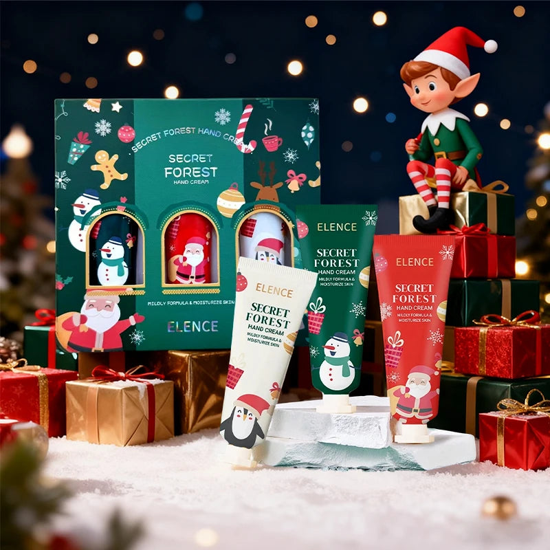 Christmas Hand Cream Durable Moisturizing Nourishing Brightening Qme