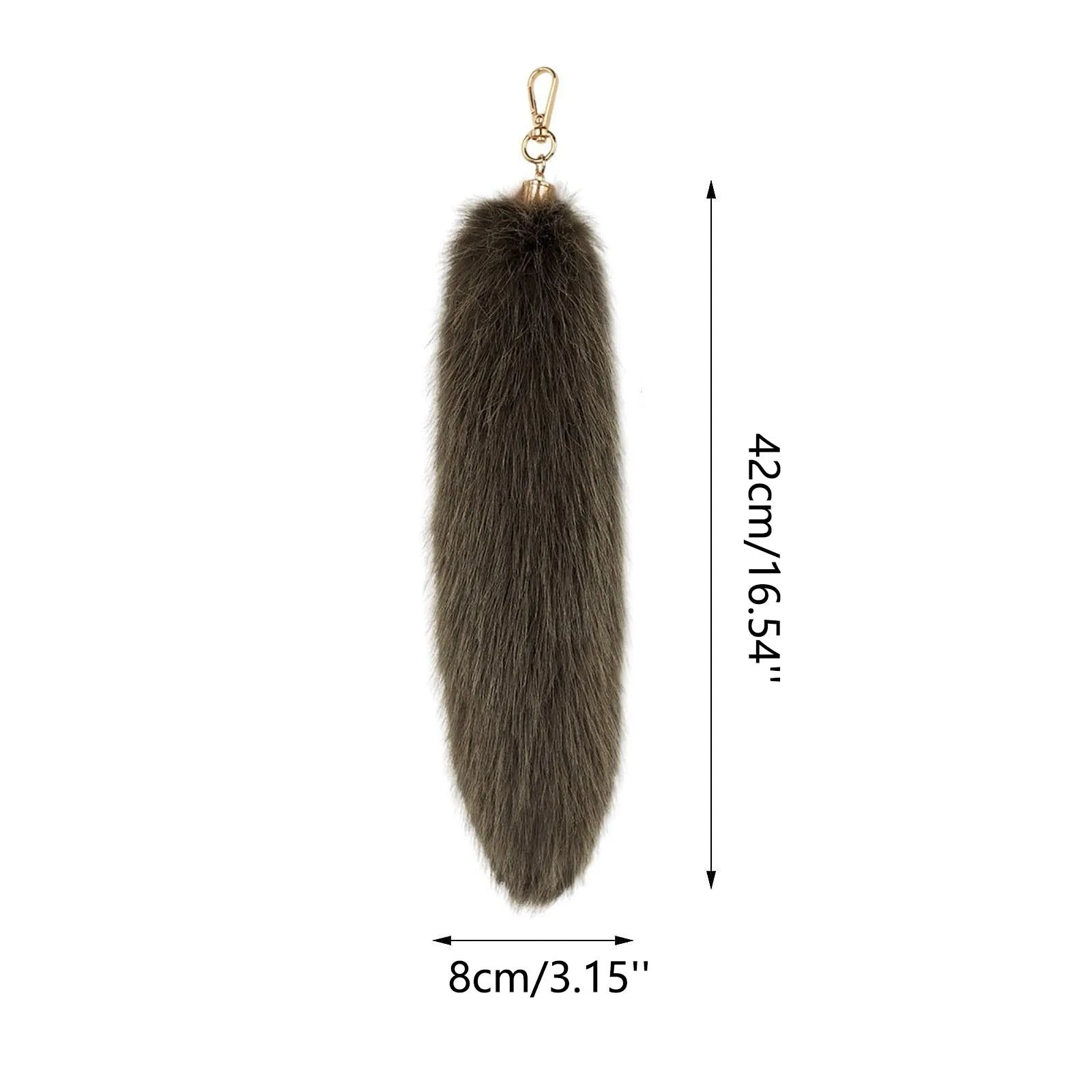 Lovely Plush-Fox Tail Bag Pendant Furry Racoon Tail Keyring Keychain Cute Pompoms Keyring Bag Decor Accessory Holiday Party Gift Qme