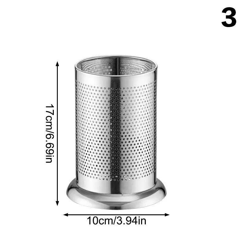 Stainless Steel Cutlery Holder Chopstick Storage Organizer Container Qme 3
