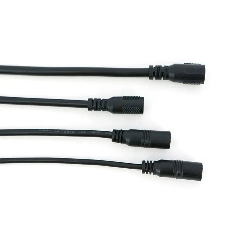 30PCS DC Power Cable 5.5*2.1mm Male Female Connectors for Surveillance LED Strip Light Plug Power Supply Accessory Qme