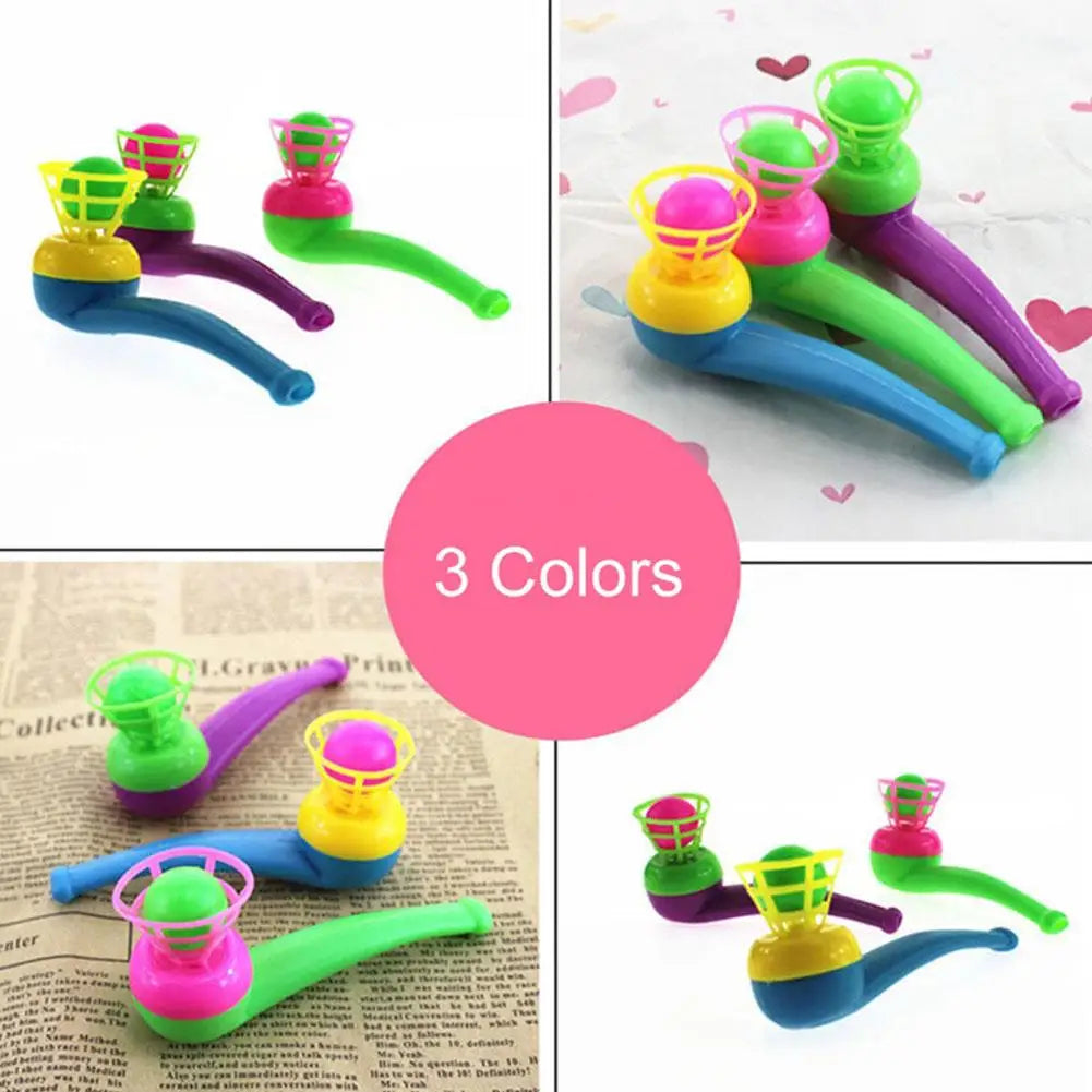 Ball Blowing Toy Floating Blow Pipe Stress Reliever Balance Kids Qme