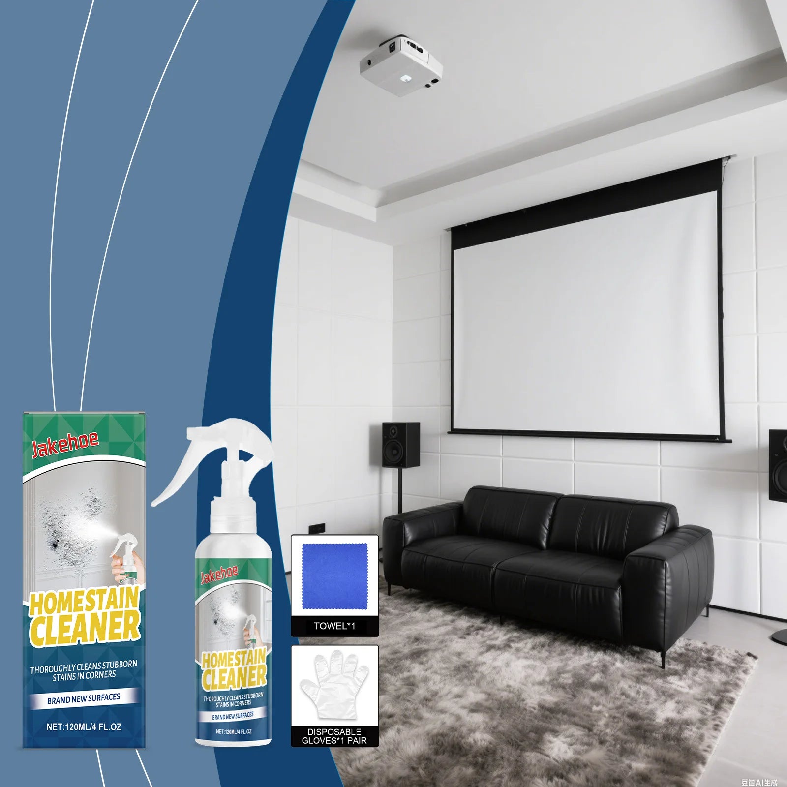 Stubborn Stains Cleaner for Kitchen Powerful Remove Oil Stains Limescale Eliminate Odors No Residue Multipurpose Descaler Spray Qme