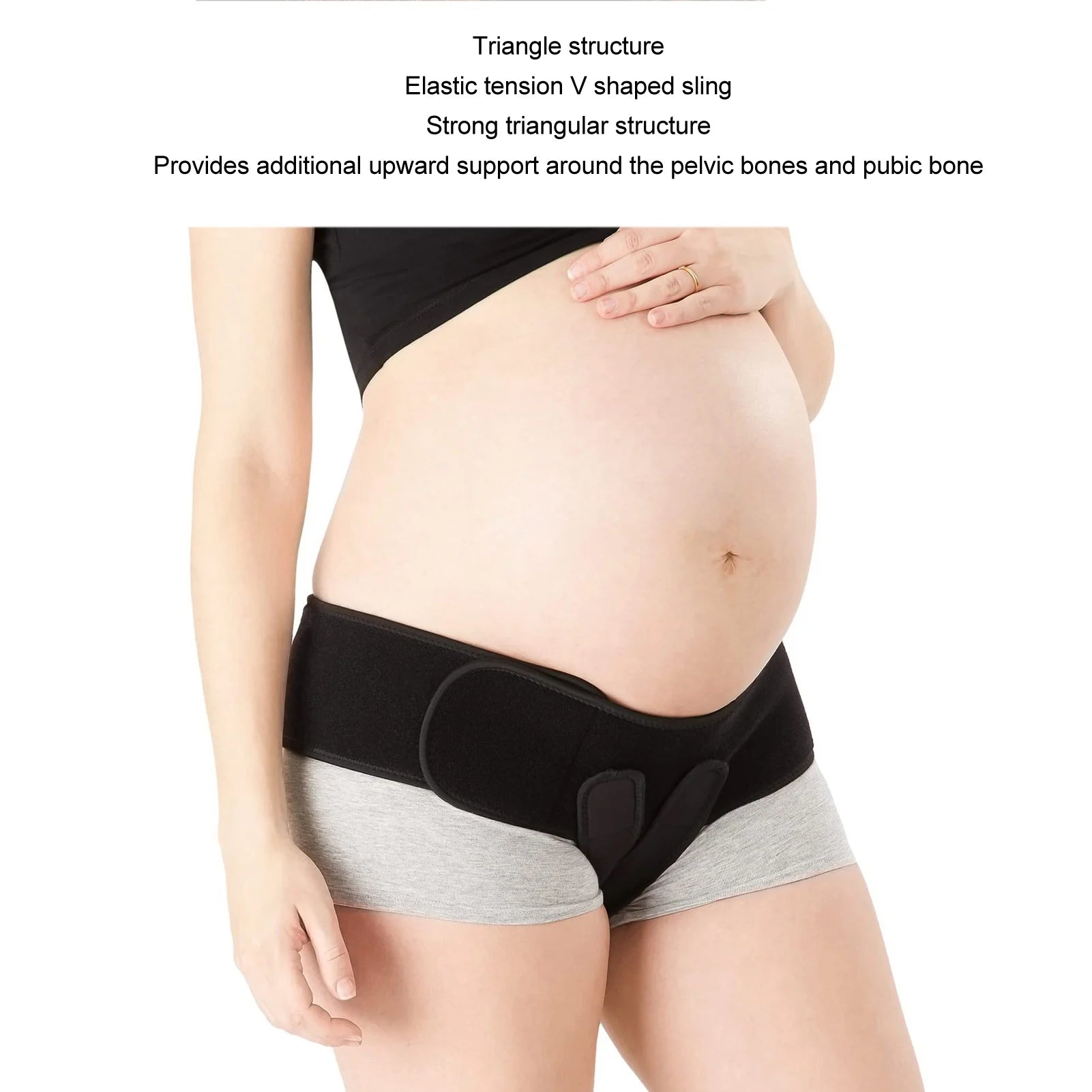 Pelvic Support Belt Highly Stretchy Easy To Wear Adjustable Uterus Support Belt for Vulvar Varicosities for Pregnancy SPD Qme