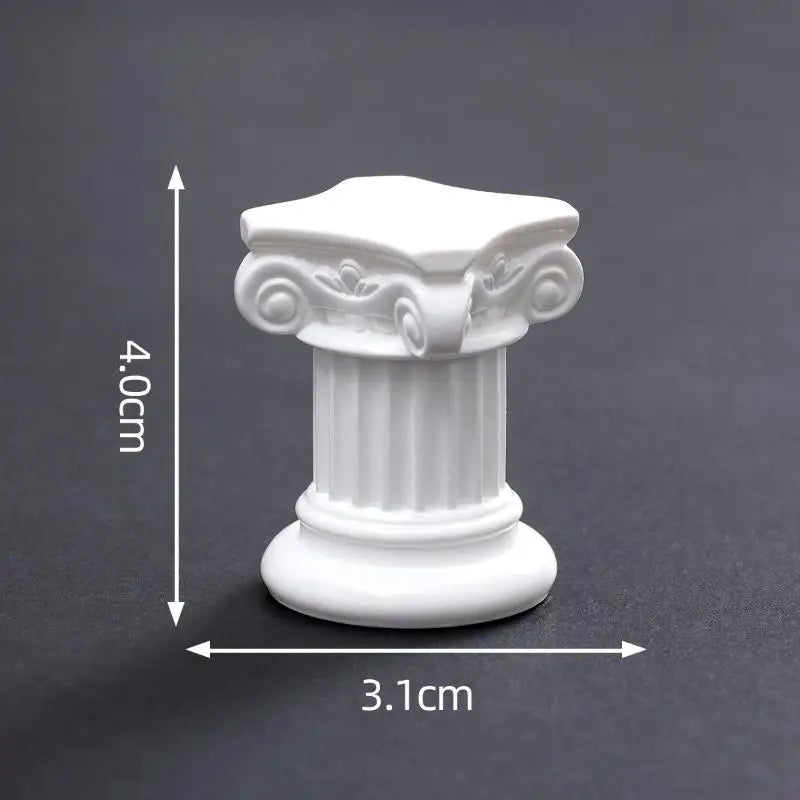 Roman Pillar Greek Column Statue Pedestal Candlestick Stand Figurine Sculpture Indoor Home Dinning Room Garden Scenery Decor Qme A1