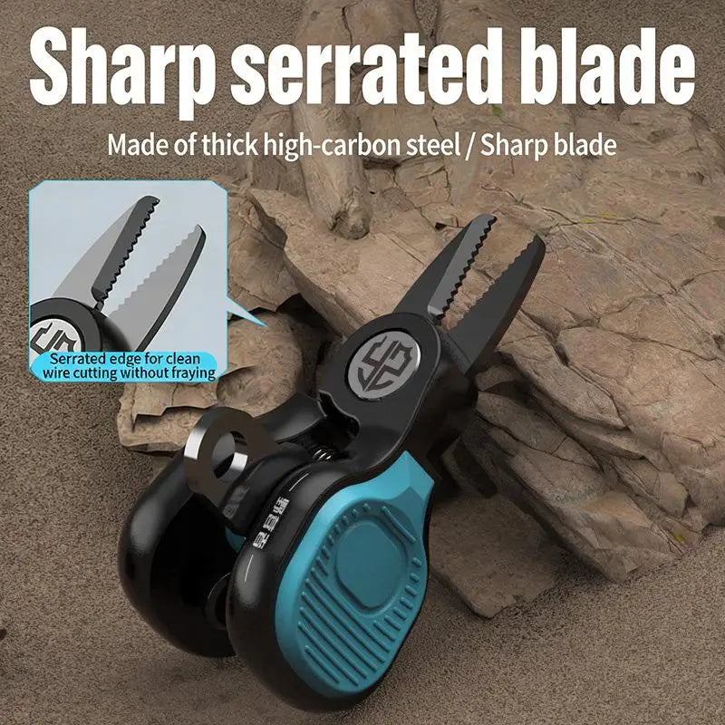 Portable Stainless Steel Lure Shears Fishing Line PE Serrated Blade Qme