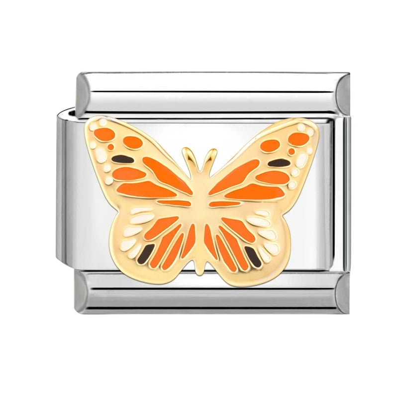 2026 Y2K Colorful Pattern Art Street Cats Vase Flower Italian Charm Links Fit 9mm Stainless Steel Bracelet Women Men DIY Making Qme Style 9